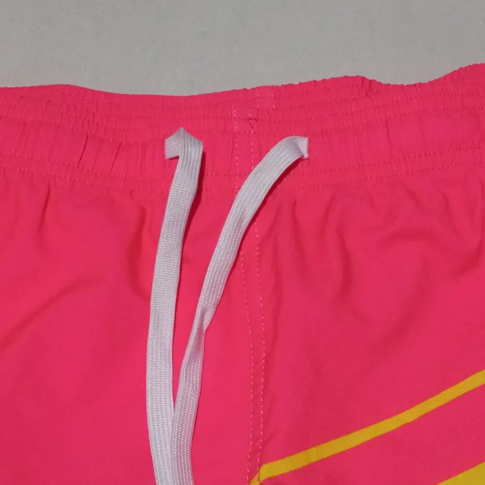 Maamgic Neon Striped Swim Trunks-Size XL-Drawstring-Elastic Waist-Mesh Brief-